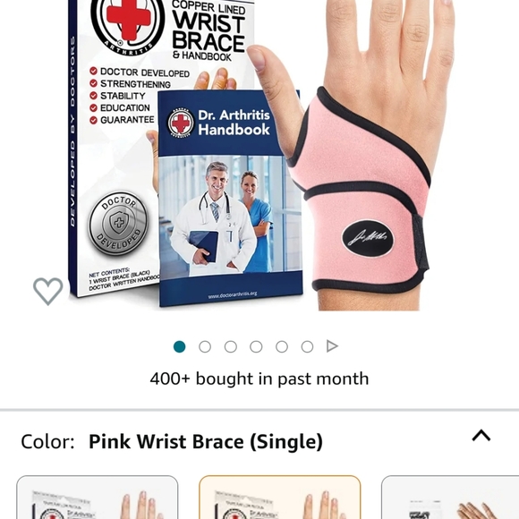 Wrist Support/Strap/Wrist Brace/Hand Support Black, pink - Picture 4 of 8